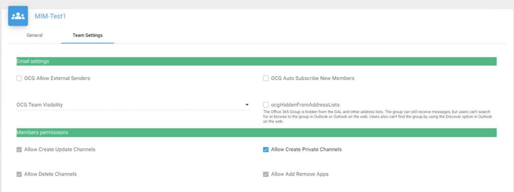 Screenshot Teamdetails MIM
